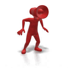 Stick Figure With Megaphone Head PowerPoint Animation layout preview.