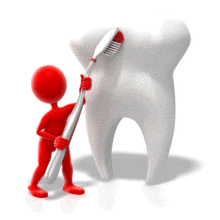Brushing A Large Tooth PowerPoint Animation layout preview.