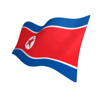North Korean Flag Persp PowerPoint Animation layout preview.
