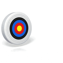 Split Bull's Eye Arrow (non looping) PowerPoint Animation layout preview.