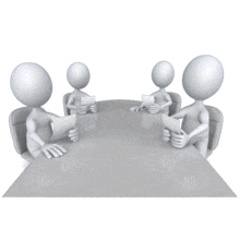 Conference Room Discussion PowerPoint Animation layout preview.