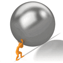 Impossible Pushing Heavy Ball PowerPoint Animation layout preview.