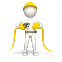 Electrician Plug It In (non looping) PowerPoint Animation layout preview.