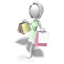 Woman Shopper Carrying Bags PowerPoint Animation layout preview.
