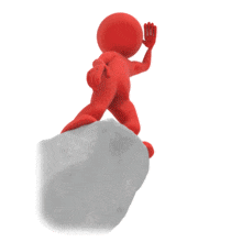 Stick Figure Look Point On Cliff PowerPoint Animation layout preview.