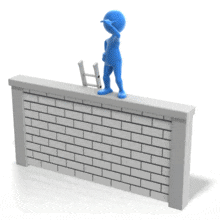 Looking Out From Atop Wall PowerPoint Animation layout preview.