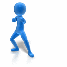 Blue Figure Spin Hook Kick PowerPoint Animation layout preview.