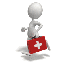 Hurry With The Medical Kit PowerPoint Animation layout preview.