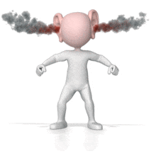 Stick Figure Steaming Mad PowerPoint Animation layout preview.