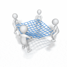 Stick Figures Moving Net PowerPoint Animation layout preview.