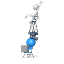 Climbing Unstable Objects Stacked PowerPoint Animation layout preview.