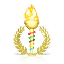 Ceremonial Flaming Torch PowerPoint Animation layout preview.