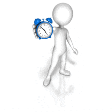 Stick Figure Holding Alarm Clock PowerPoint Animation layout preview.