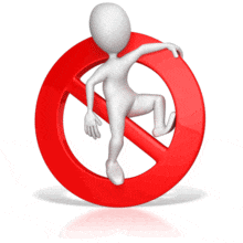Stop Gesture in Prohibited Symbol PowerPoint Animation layout preview.