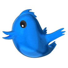 Social Media Bird Flying PowerPoint Animation layout preview.