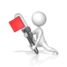 Stick Figure Tightening With Wrench PowerPoint Animation layout preview.