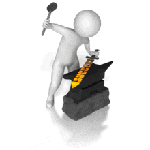 Figure Forging Success PowerPoint Animation layout preview.