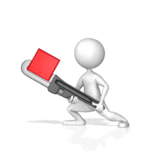 Stick Figure Loosening With Wrench PowerPoint Animation layout preview.
