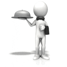 Waiter Adjusting Bow Tie PowerPoint Animation layout preview.