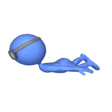 Figure Flying Through The Air PowerPoint Animation layout preview.