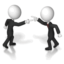 Business Figures Accusing Anim PowerPoint Animation layout preview.