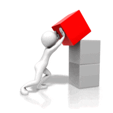 Pushing Up Box PowerPoint Animation layout preview.