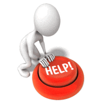 Stick Figure Help Button PowerPoint Animation layout preview.