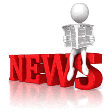 Sitting On News Text Reading Paper PowerPoint Animation layout preview.