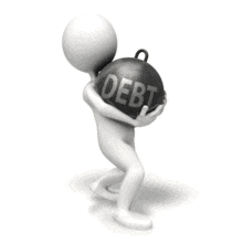 Walking With Debt Ball PowerPoint Animation layout preview.