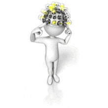 Stick Figure Thinking Cap PowerPoint Animation layout preview.