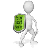 Stick Figure Virus Shield Text PowerPoint Animation layout preview.