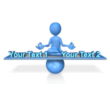 Stick Figure Balanced Text PowerPoint Animation layout preview.