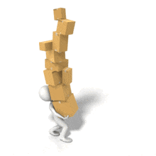 Carrying Loads Of Boxes PowerPoint Animation layout preview.