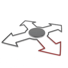 Left Right Up Or Down PowerPoint Animation layout preview.