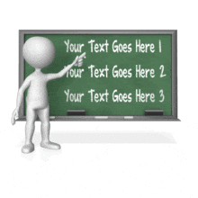 Pointing At Chalkboard Text PowerPoint Animation layout preview.