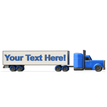 Semi Truck Side Text PowerPoint Animation layout preview.