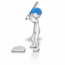 Baseball Bat Swing Text PowerPoint Animation layout preview.