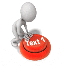 Stick Figure Help Button Text PowerPoint Animation layout preview.