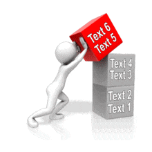 Pushing Up Box Text PowerPoint Animation layout preview.