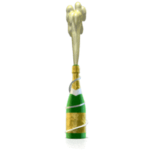 Champagne Bottle Celebration PowerPoint Animation layout preview.
