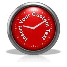 Clock Fast Times Text PowerPoint Animation layout preview.