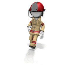 Firefighter Run PowerPoint Animation layout preview.