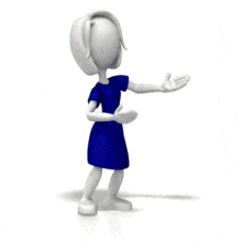 Lady Pointing Anim PowerPoint Animation layout preview.