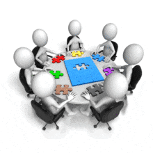 Group Missing Puzzle Piece - Non Looping PowerPoint Animation layout preview.