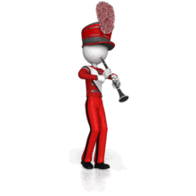 Marching Clarinet Player PowerPoint Animation layout preview.
