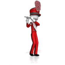 Marching Flute Player PowerPoint Animation layout preview.