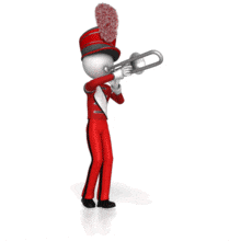 Marching Trombone Player PowerPoint Animation layout preview.