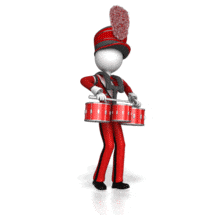 Marching Toms Player PowerPoint Animation layout preview.
