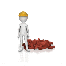 Brick Hit Head PowerPoint Animation layout preview.