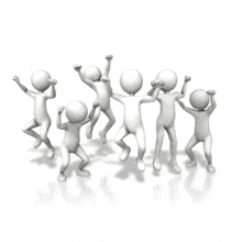 Jump Around And Celebrate PowerPoint Animation layout preview.